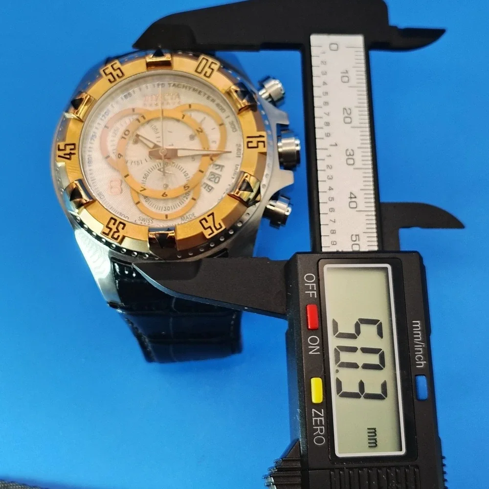 Vintage 2010 Invicta Reserve Excersion 11010 Chrono Swiss 50mm Mens Quartz Watch